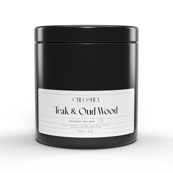 Teak and Oud Wood Coconut Soy Candle